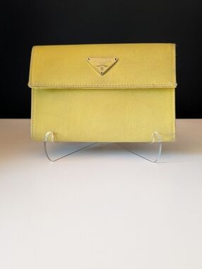 Authentic Prada Trifold Nylon and Leather Wallet